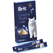 Кремообразно лакомство за котки Brit Premium by Nature Cat Creamy Treats with Liver  с черен дроб 6х15г